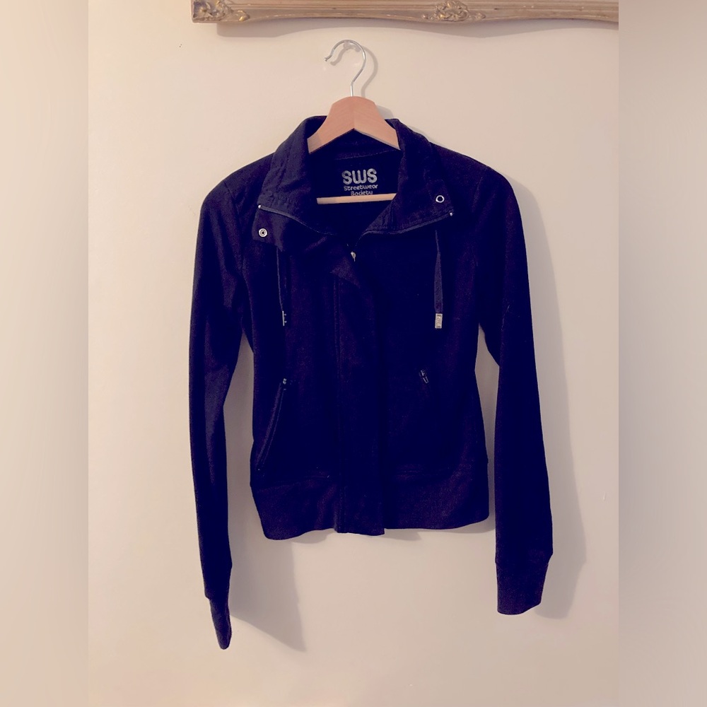 Streetwear Society Vintage Y2K Black Fitted Zip-Up Women’s Size Medium